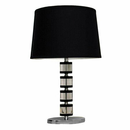 CLING 24 in. H Oval Crysal Black-Clear Table Lamp CL1605640